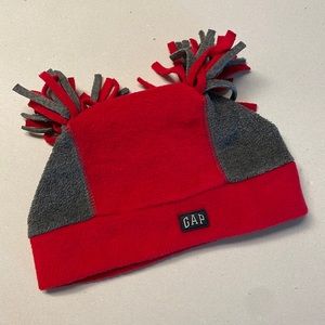 Gap, winter hat, red and grey, size youth small